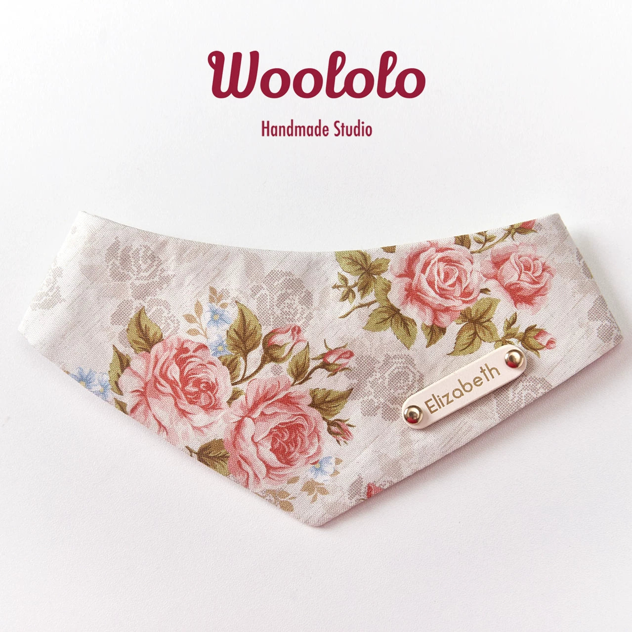 Retro Rose Cotton Pet Bib