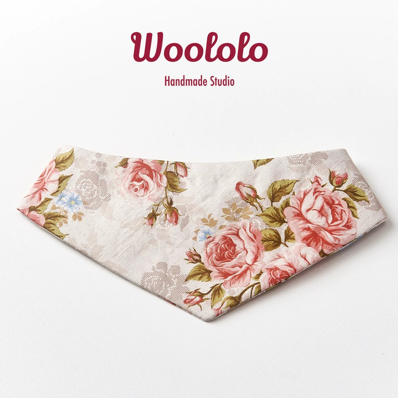Retro Rose Cotton Pet Bib