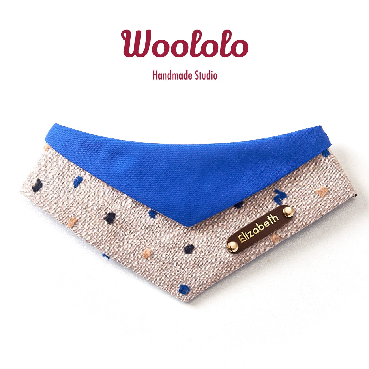 Linen Jacquard Pet Bib