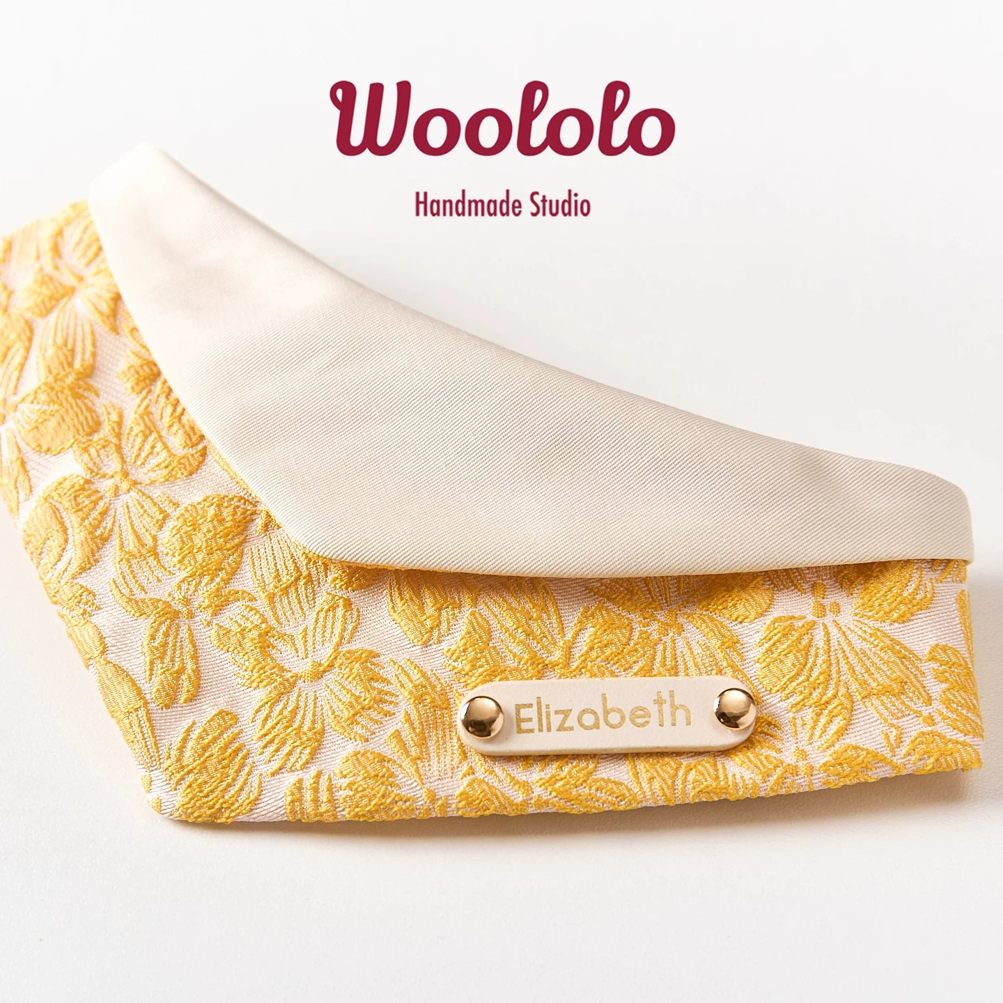 Luxury Golden Autumn 3D Floral Pet Bandana - Premium Dog & Cat Triangle Scarf