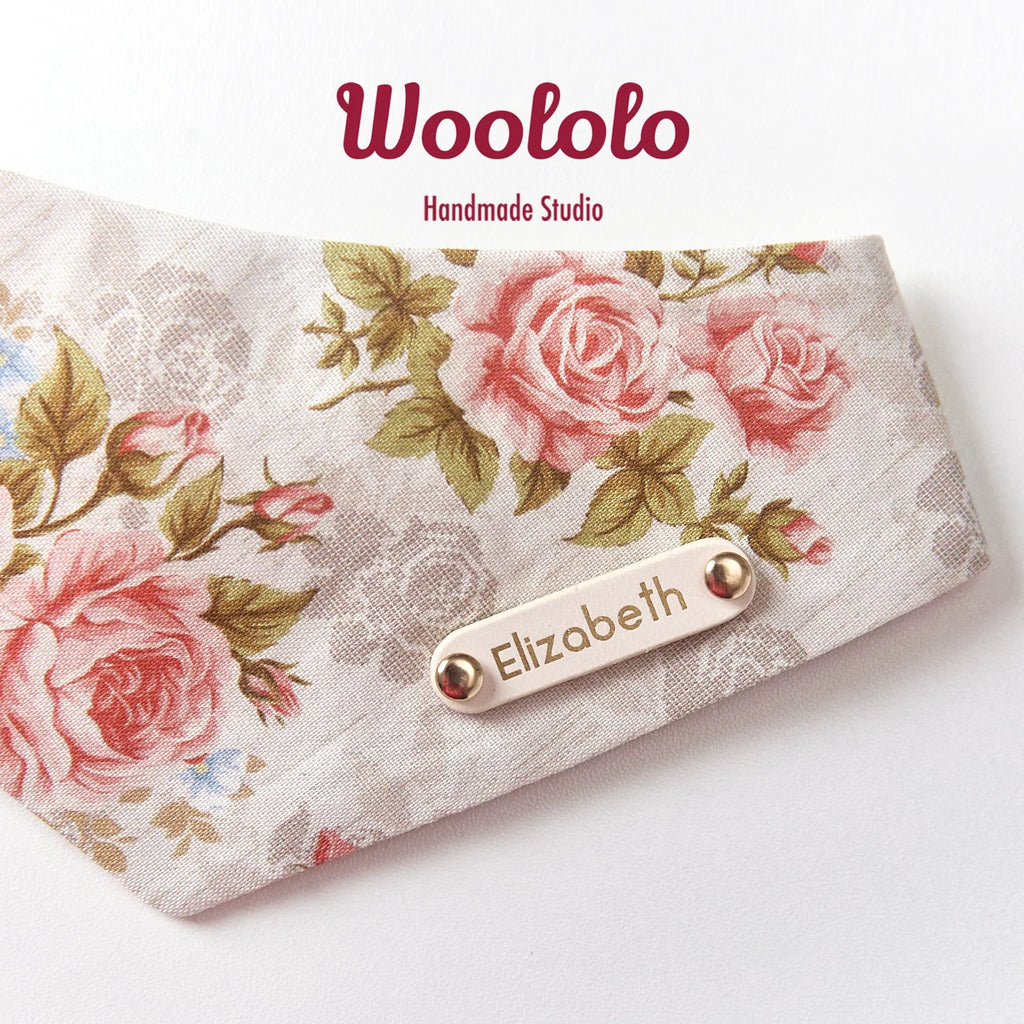 Retro Rose Cotton Pet Bib