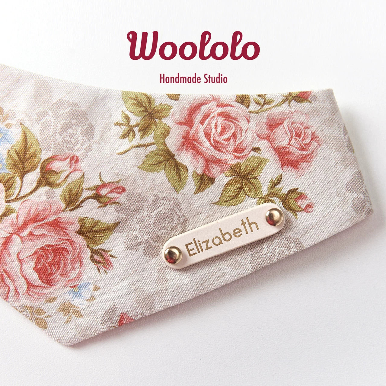 Retro Rose Cotton Pet Bib