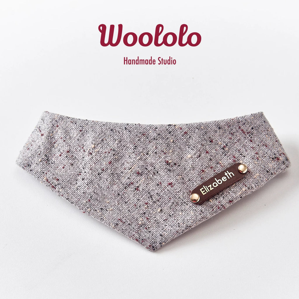 Slate Speckle Pet Bib Scarf
