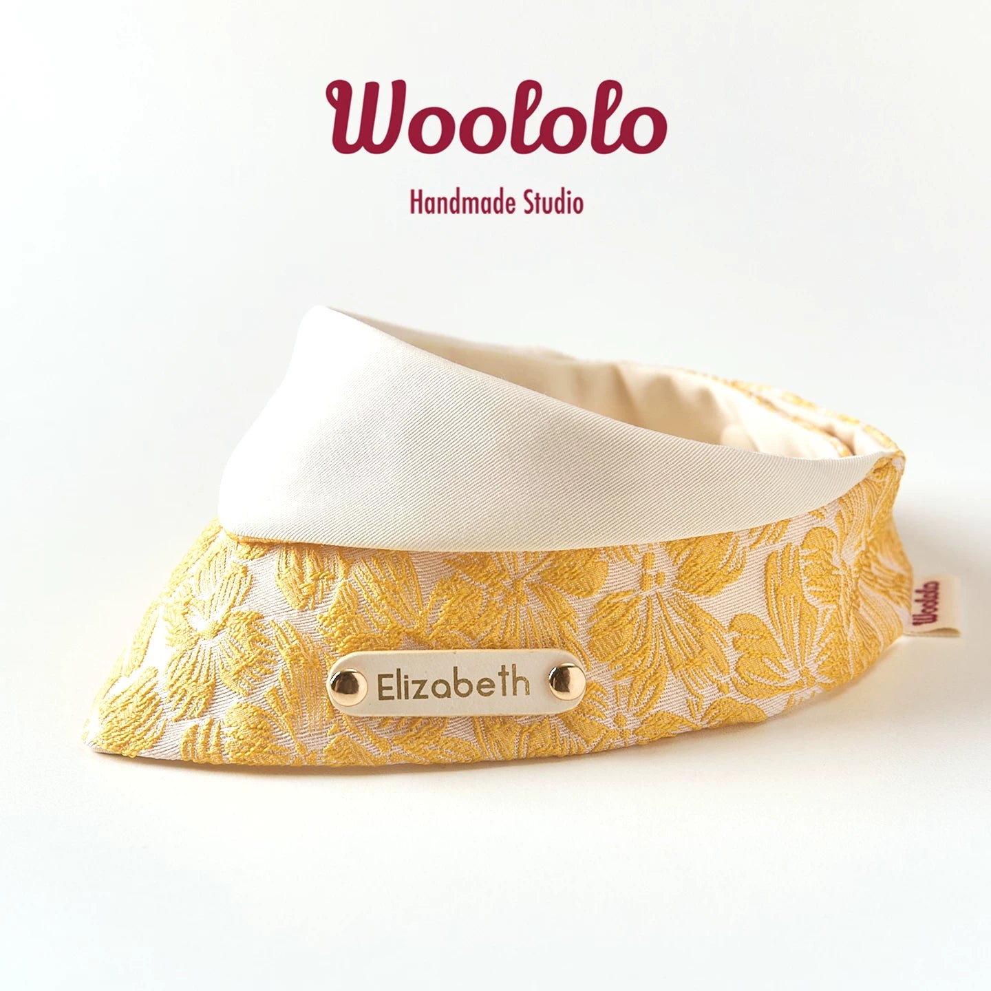 Luxury Golden Autumn 3D Floral Pet Bandana - Premium Dog & Cat Triangle Scarf