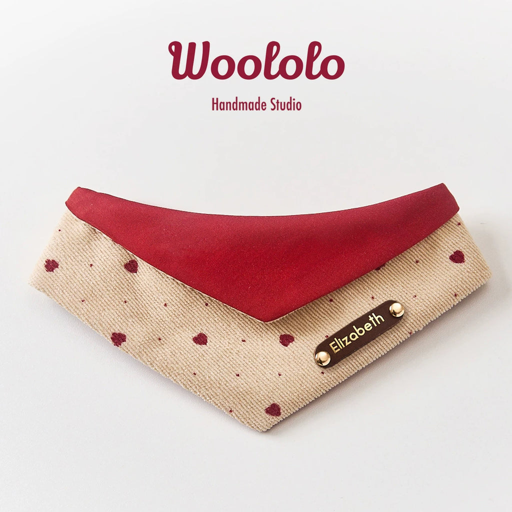 Festive Corduroy Pet Bib