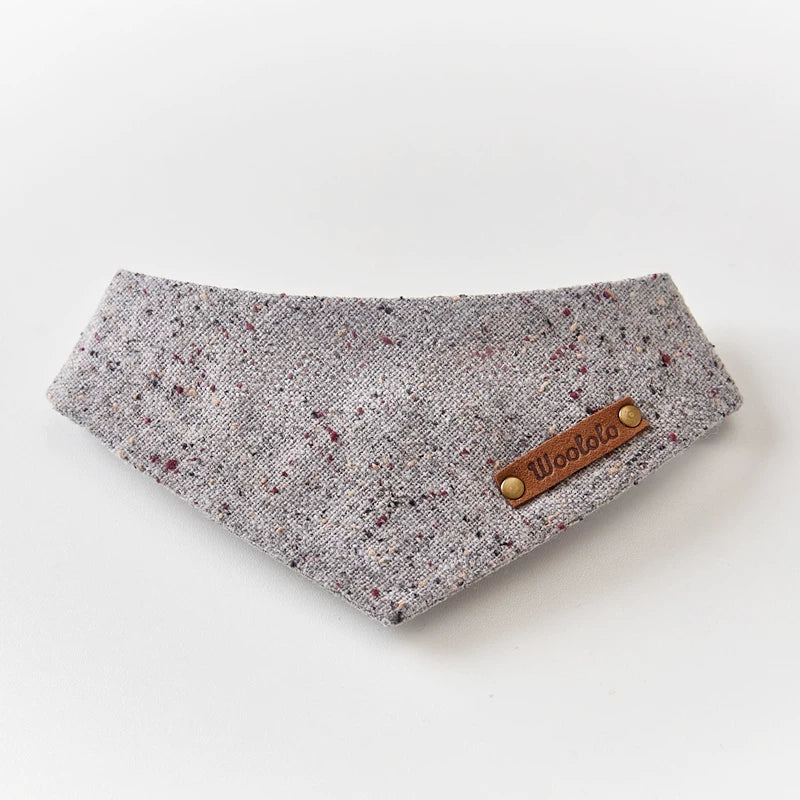 Slate Speckle Pet Bib Scarf