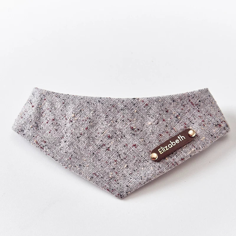 Slate Speckle Pet Bib Scarf