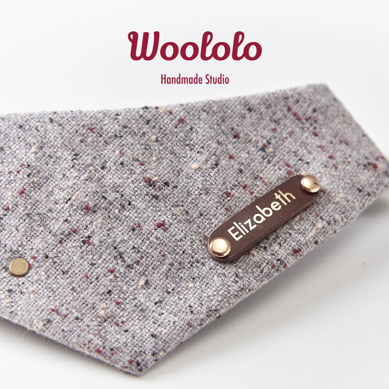 Slate Speckle Pet Bib Scarf