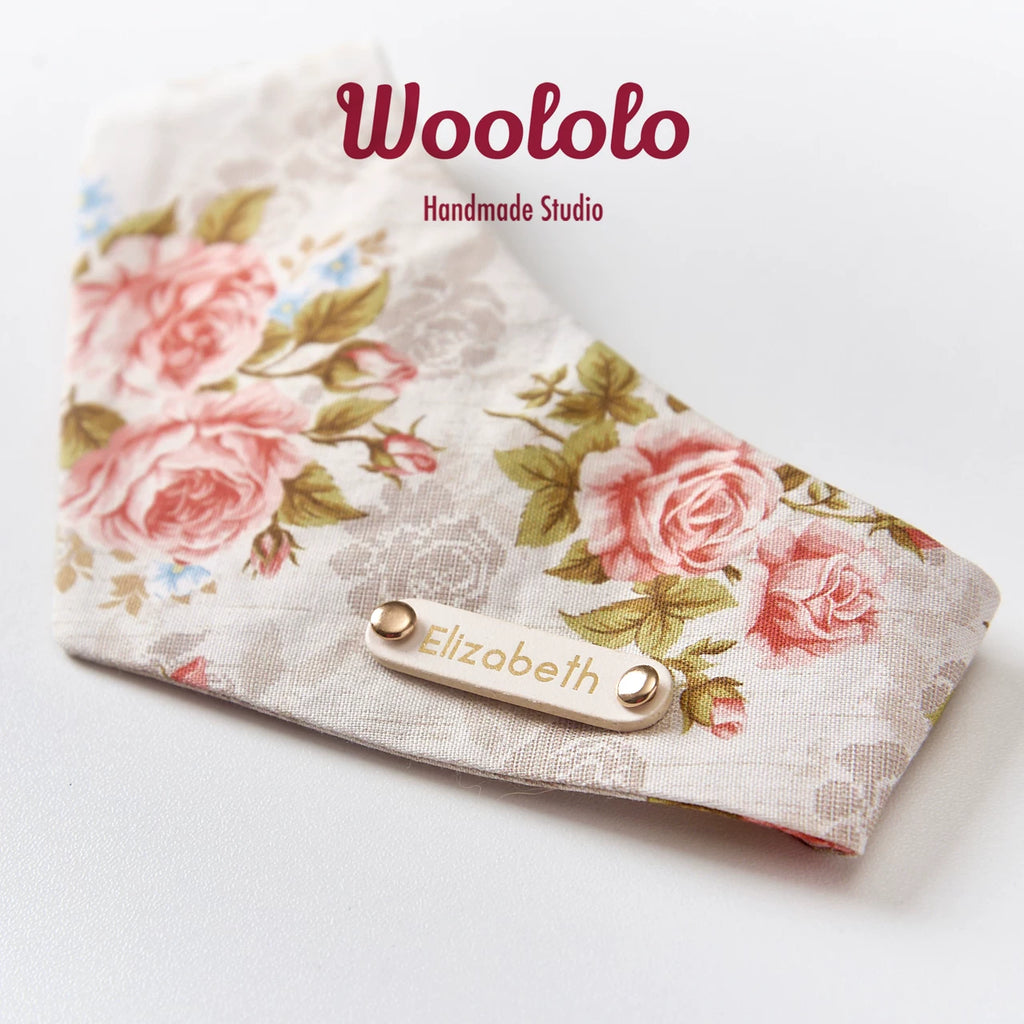 Retro Rose Cotton Pet Bib