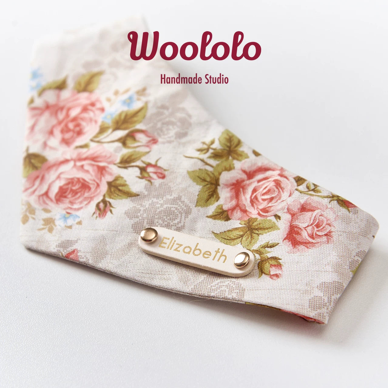 Retro Rose Cotton Pet Bib