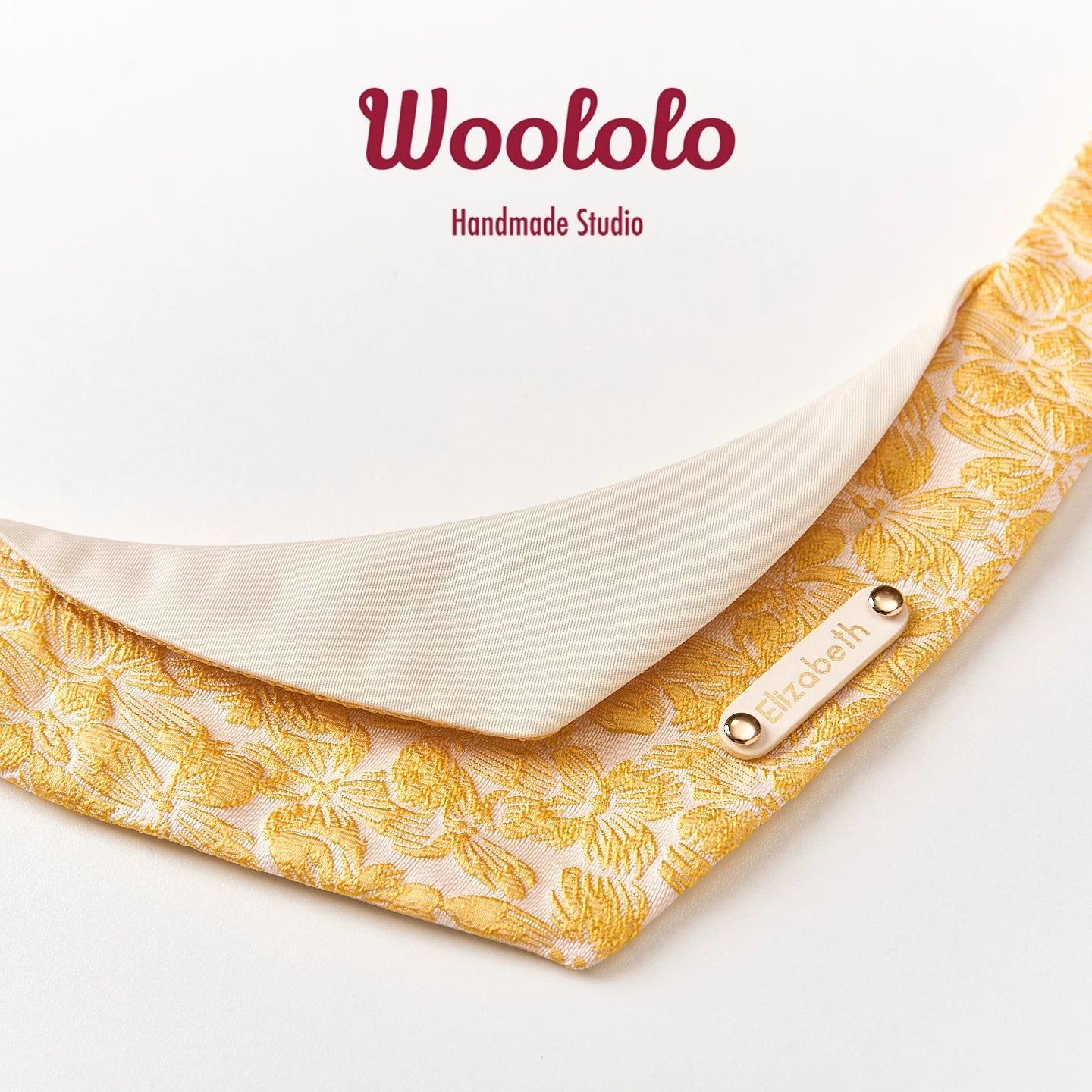 Luxury Golden Autumn 3D Floral Pet Bandana - Premium Dog & Cat Triangle Scarf