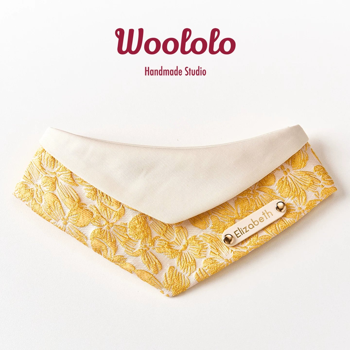 Luxury Golden Autumn 3D Floral Pet Bandana - Premium Dog & Cat Triangle Scarf